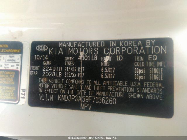 KNDJP3A59F7156260 KIA SOUL +