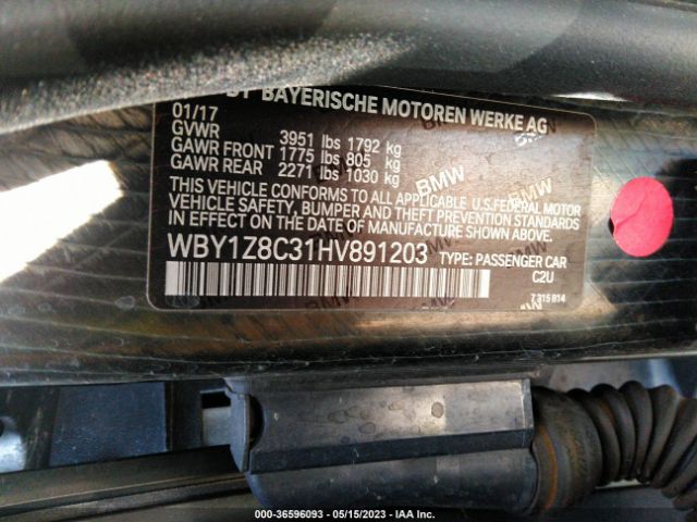 WBY1Z8C31HV891203 BMW I3