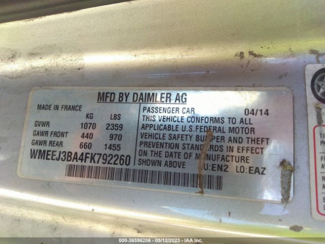 WMEEJ3BA4FK792260 Smart Fortwo Passion/pure