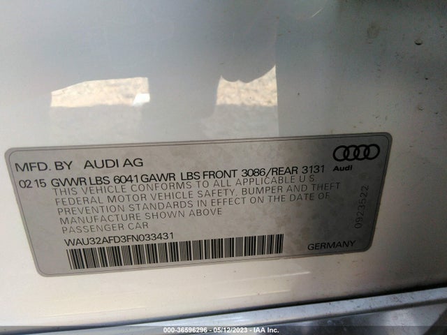 WAU32AFD3FN033431 Audi A8 L 4.0t