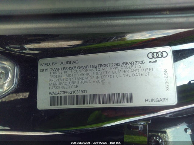 WAUA7GFF5G1031931 Audi A3 1.8t Premium