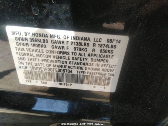 19VDE1F30FE005704 Acura ILX