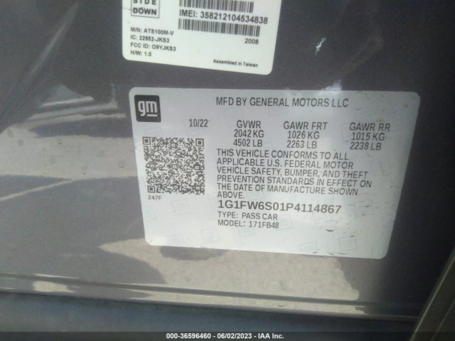 Chevrolet Bolt Ev 1lt 2023 1G1FW6S01P4114867 Image 12