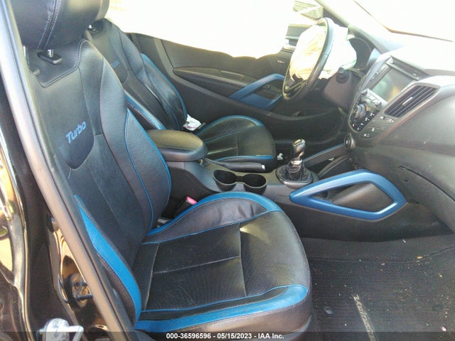 2013 HYUNDAI VELOSTER TURBO W/BLUE INT VIN: KMHTC6AE2DU103626