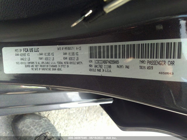 1C3CCCAB6FN699009 Chrysler 200 Limited