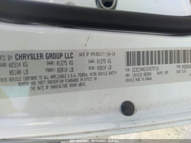 2C3CCAAG1EH375716 Chrysler 300