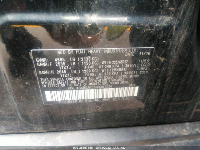Subaru Outback Premium 2017 4S4BSAFC6H3301226 Image 10