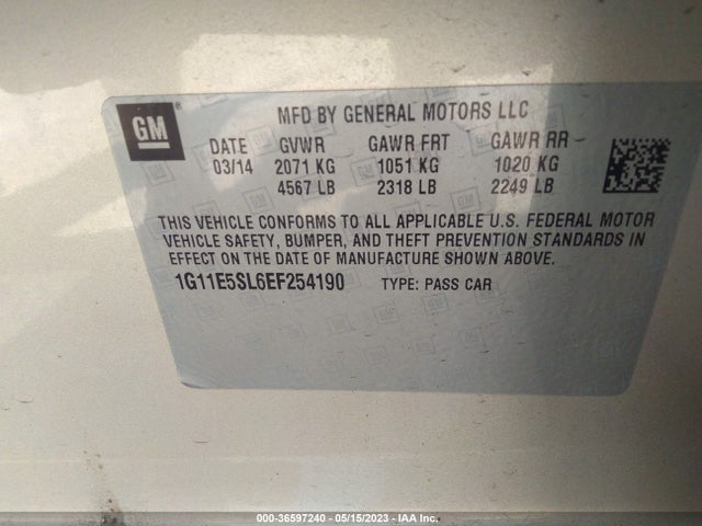 Chevrolet MALIBU LT 2014 1G11E5SL6EF254190 Image 11