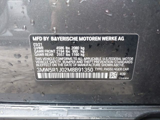 3MW5R1J02M8B91350 BMW 3 Series 330i