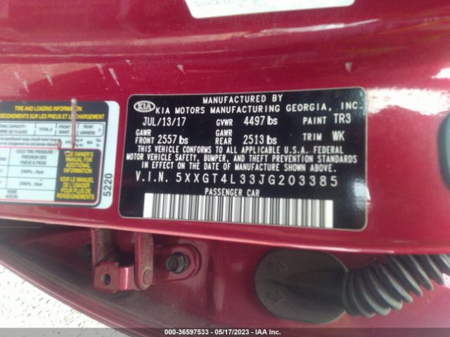 5XXGT4L33JG203385 KIA Optima S
