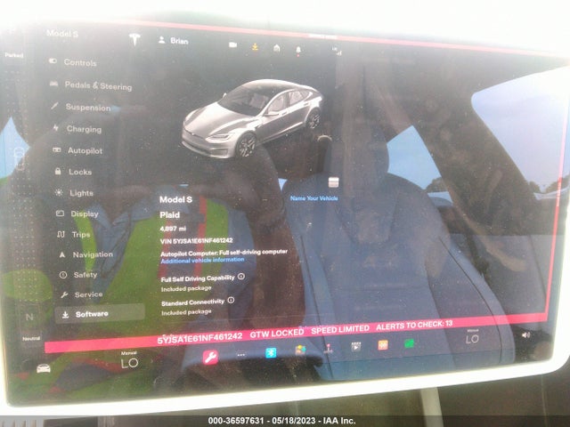 Tesla Model S Plaid 2022 5YJSA1E61NF461242 Image 7