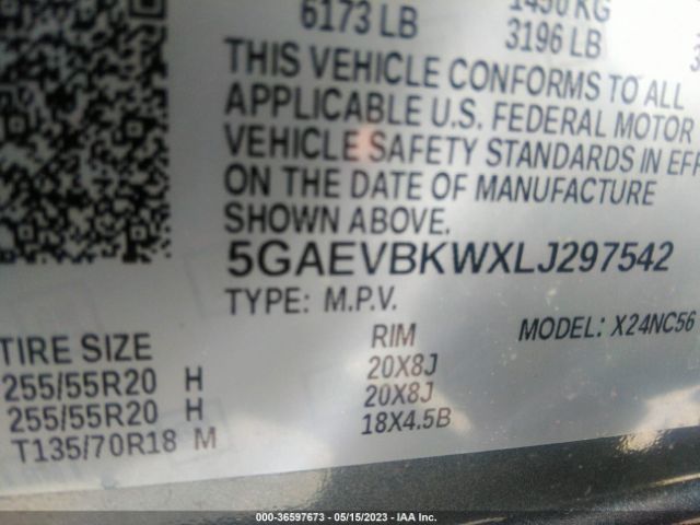 5GAEVBKWXLJ297542 Buick Enclave Premium