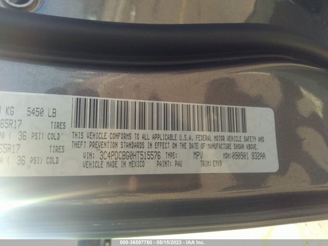 Dodge Journey Sxt 2017 3C4PDCBG0HT515576 Image 10
