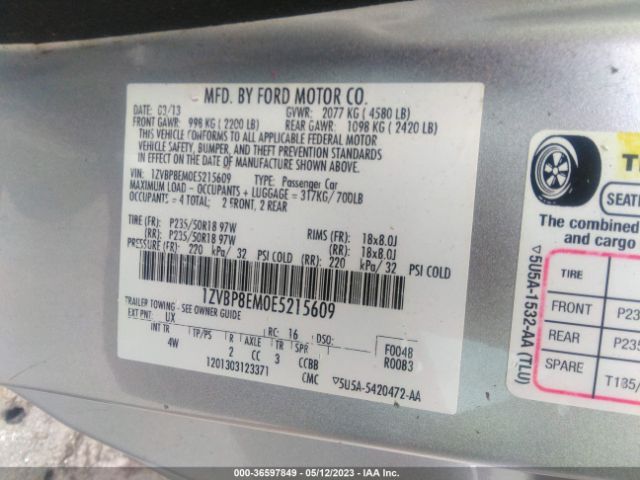 1ZVBP8EM0E5215609 Ford Mustang V6