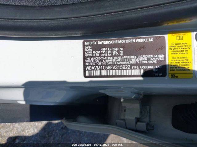 WBAVM1C58FV315922 BMW X1 Sdrive28i