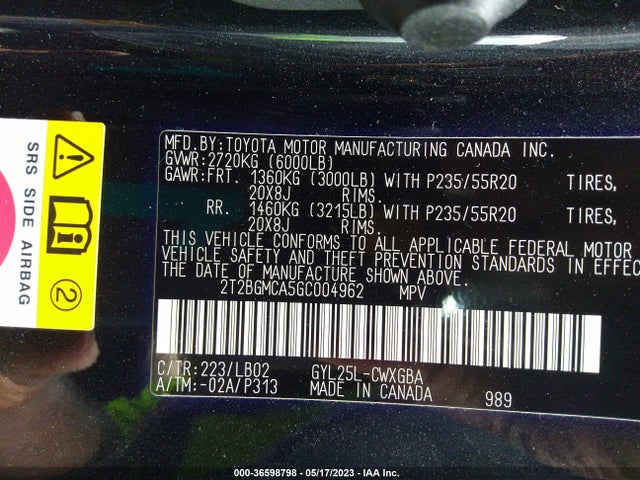 2T2BGMCA5GC004962 Lexus Rx 450h F Sport