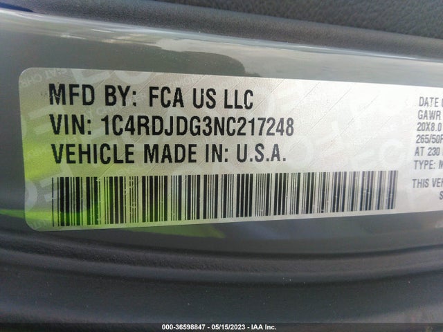 Dodge Durango Gt Plus 2022 1C4RDJDG3NC217248 Image 9