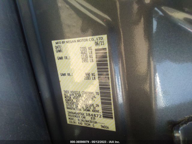 1N4AA6AP3GC384872 Nissan Maxima 3.5 Sl