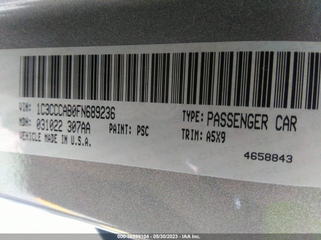 1C3CCCAB0FN689236 Chrysler 200 Limited