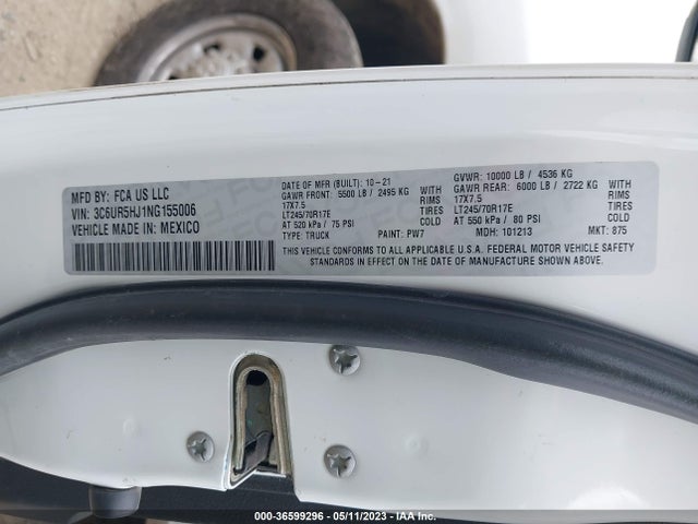 RAM 2500 Tradesman 2022 3C6UR5HJ1NG155006 Image 10