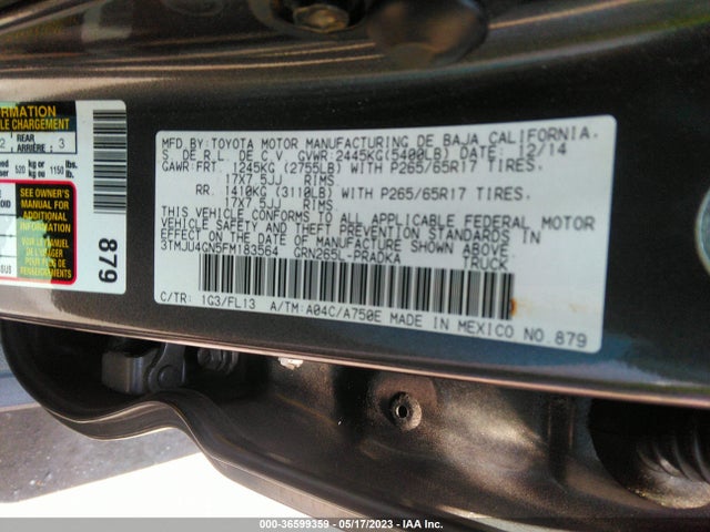 Toyota Tacoma Prerunner 2015 3TMJU4GN5FM183564 Image 10