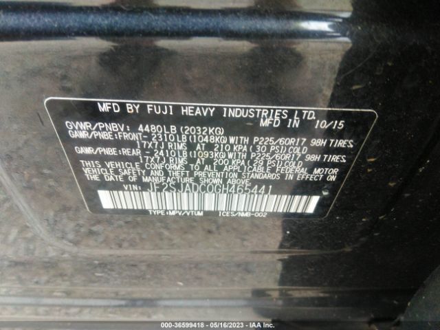 JF2SJADC0GH465441 Subaru Forester 2.5i Premium