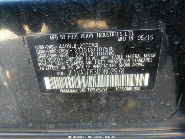 JF1VA1E63G9802978 Subaru Wrx Premium