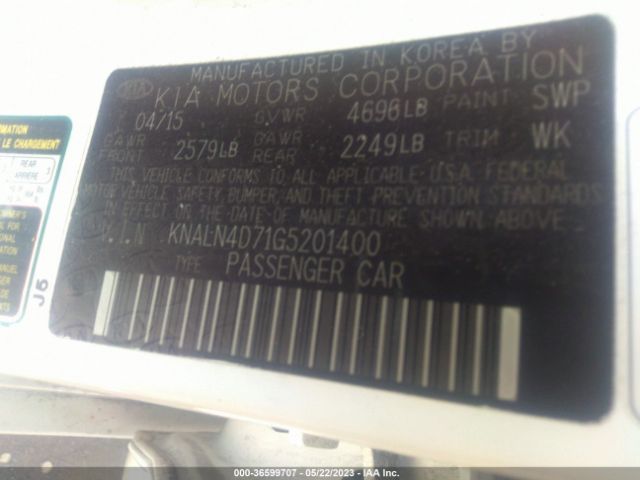 KNALN4D71G5201400 KIA Cadenza Premium