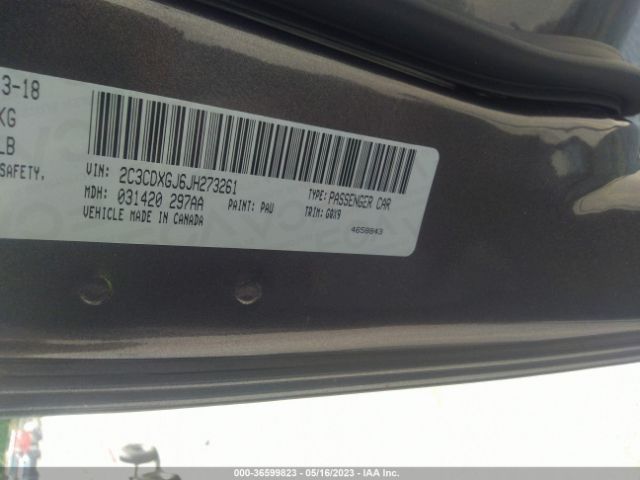 2C3CDXGJ6JH273261 Dodge Charger R/t Scat Pack Rwd