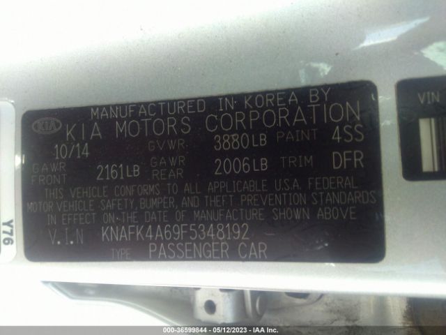 KNAFK4A69F5348192 KIA FORTE LX