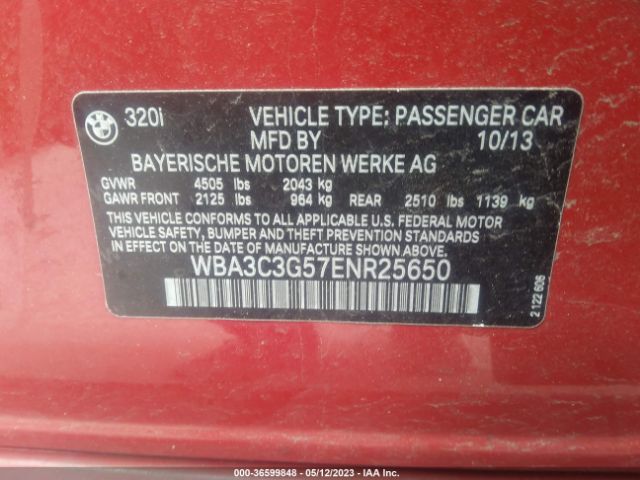 WBA3C3G57ENR25650 BMW 3 Series 320i Xdrive