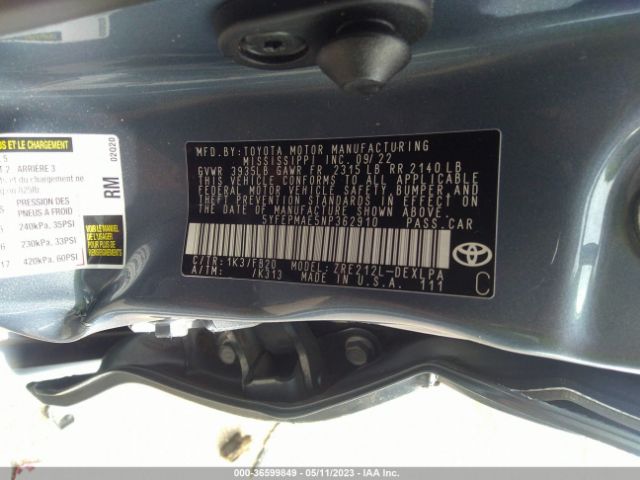 Toyota COROLLA LE 2022 5YFEPMAE5NP362910 Image 9