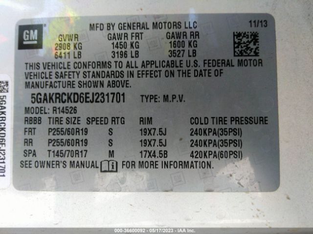5GAKRCKD6EJ231701 Buick Enclave Premium