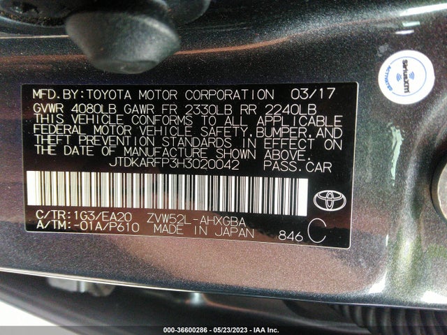 Toyota Prius Prime Plus/premium/advanced 2017 JTDKARFP3H3020042 Image 10