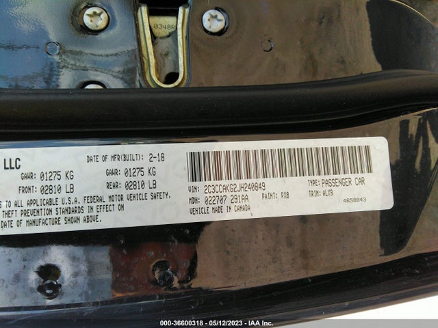 2C3CCAKG2JH240849 Chrysler 300 Limited