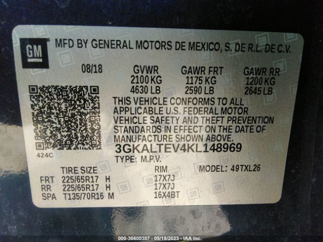 3GKALTEV4KL148969 GMC Terrain Sle