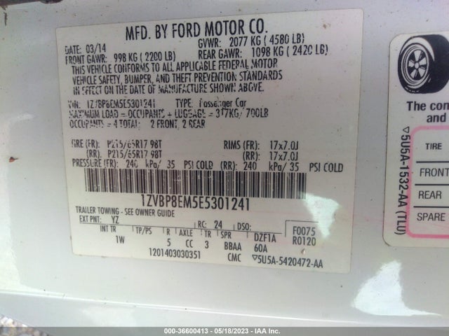 Ford Mustang V6 2014 1ZVBP8EM5E5301241 Image 10