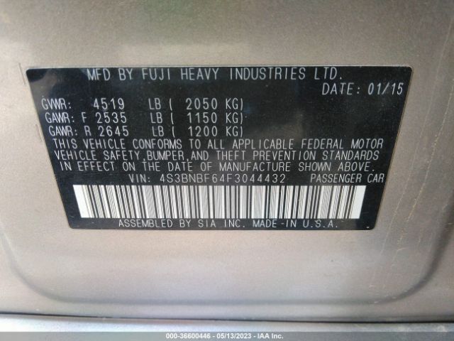 4S3BNBF64F3044432 Subaru Legacy 2.5i Premium