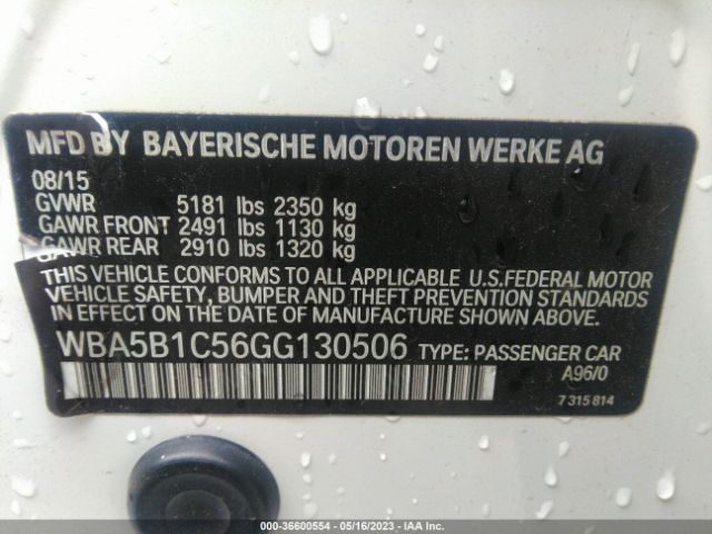 WBA5B1C56GG130506 BMW 5 Series 535i