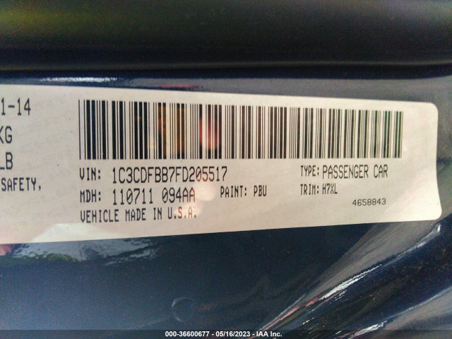 Dodge DART SXT 2015 1C3CDFBB7FD205517 Image 9