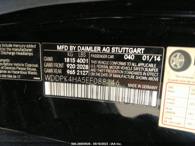 2014 Mercedes-Benz SLK-Class, VIN: WDDPK4HA5EF088146
