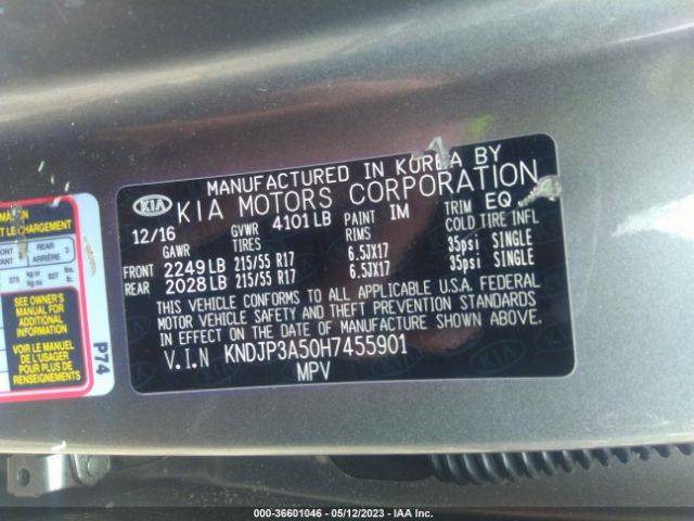 KNDJP3A50H7455901 KIA SOUL +