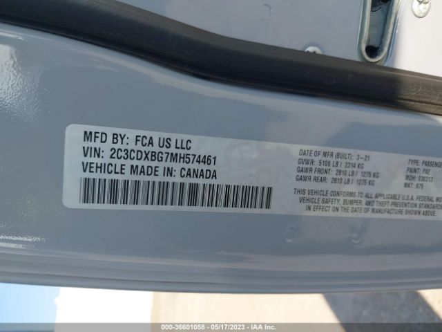 2C3CDXBG7MH574461 Dodge Charger Sxt