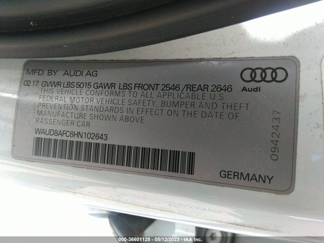 Audi A6 Premium Plus 2017 WAUD8AFC6HN102643 Image 9