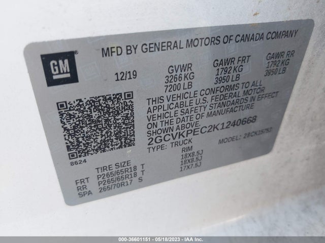 Chevrolet Silverado 1500 Ld Lt 2019 2GCVKPEC2K1240668 Image 9