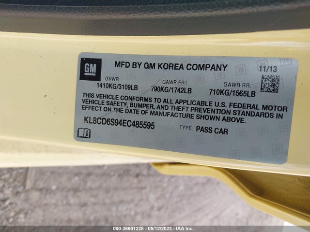 Chevrolet Spark Lt 2014 KL8CD6S94EC485595 Image 9