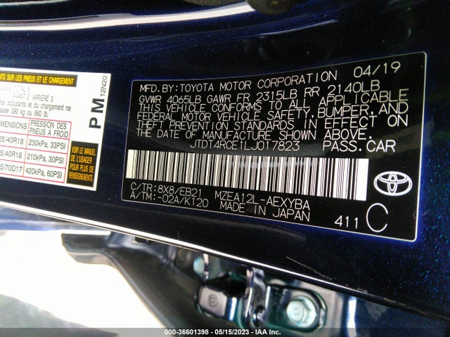 Toyota Corolla Xse 2020 JTDT4RCE1LJ017823 Image 9