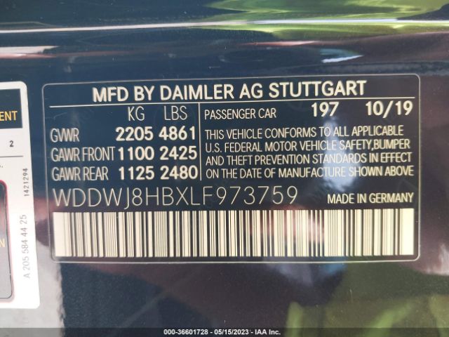 WDDWJ8HBXLF973759 Mercedes-Benz C-class Amg C 63 S
