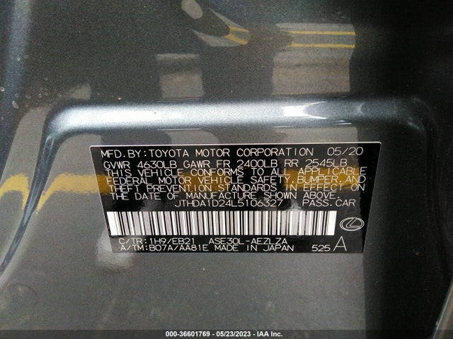 JTHDA1D24L5106327 Lexus Is Is 300