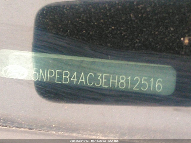 2014 HYUNDAI SONATA GLS VIN: 5NPEB4AC3EH812516